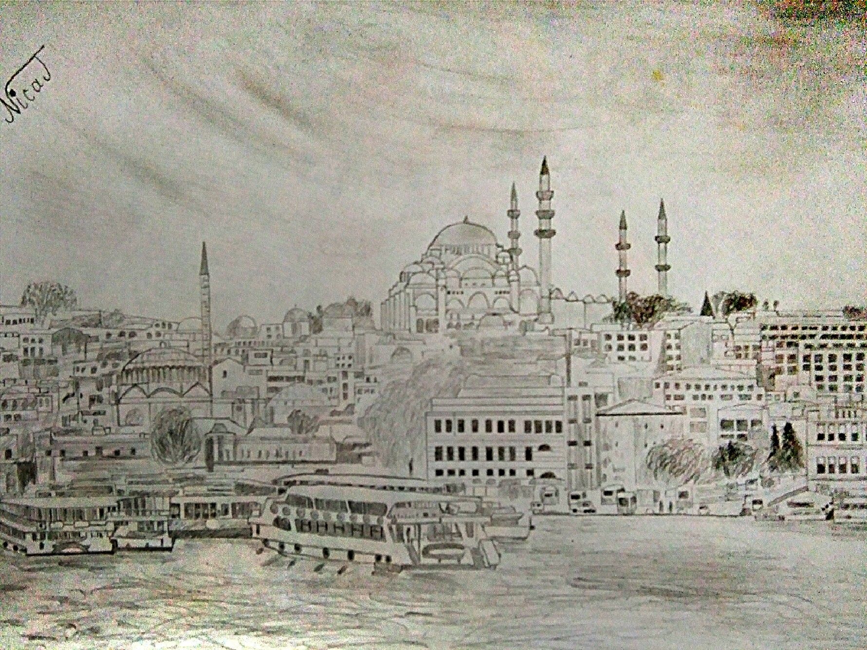 1781x1336 istanbul cizimim - Istanbul Drawing