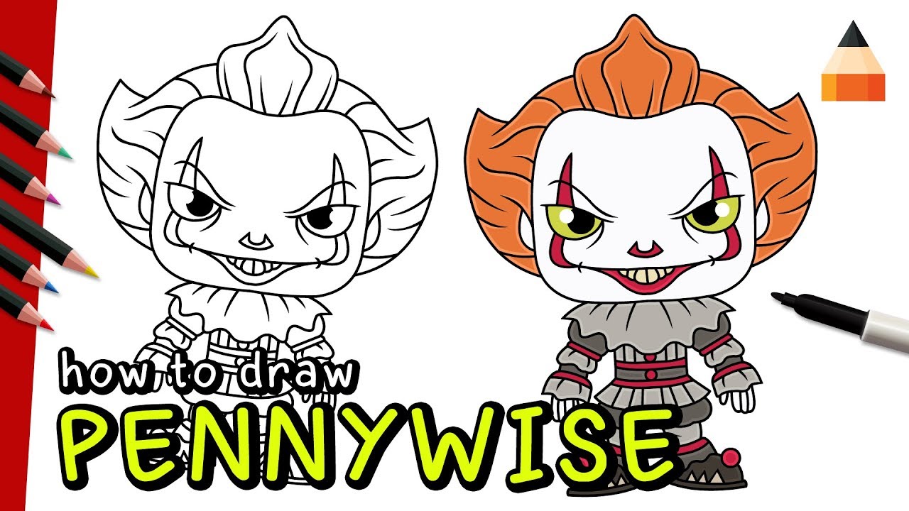1280x720 How To Draw Pennywise The Clown It - It Clown Drawing