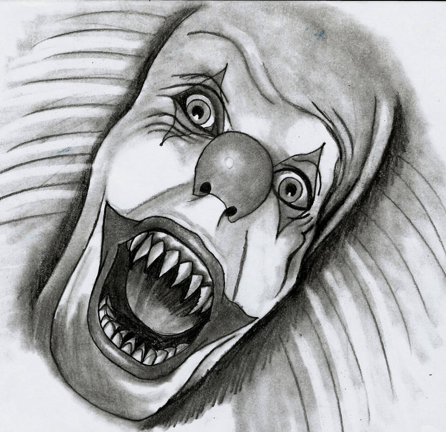 908x880 It The Clown Drawing - It Clown Drawing