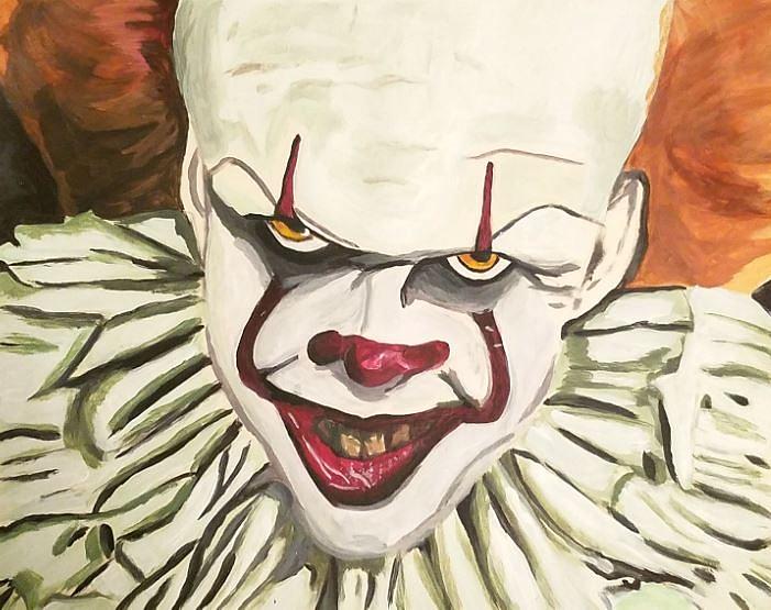 701x555 Pennywise The Dancing Clown Painting - It Clown Drawing