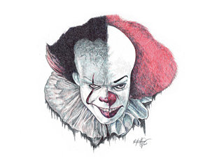 300x236 Clown Drawings - It Clown Drawing