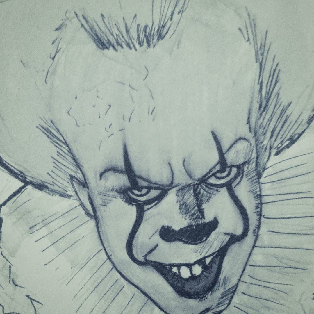 1080x1080 Sketching It Rapidograph Ecco Pigment Pencil - It Clown Drawing