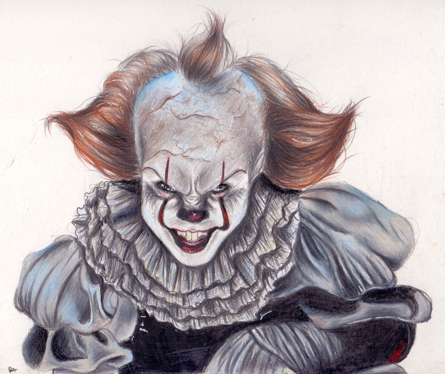 1795x1507 Pennywise It Drawing - It Drawing