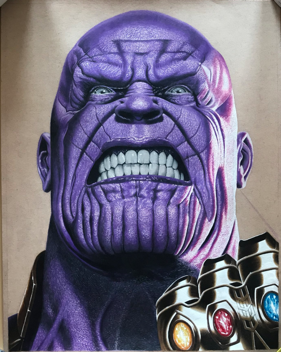 904x1132 This Thanos Drawing Is Mind Blowing It Is Drawn Using Just Pen - It Drawing