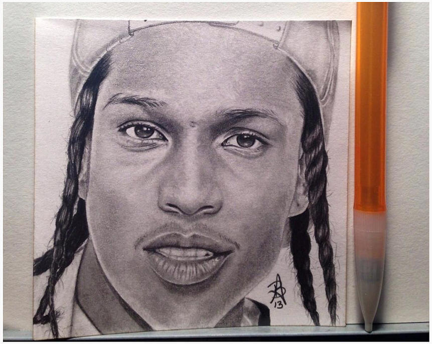 861x685 Asap Rocky Post It Drawing Drawing - It Drawing