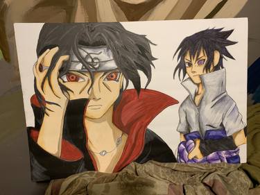 375x281 Itachi And Sasuke Drawing - Itachi Drawing