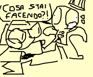 300x250 black belt kicks italian chef drawing - Italian Chef Drawing