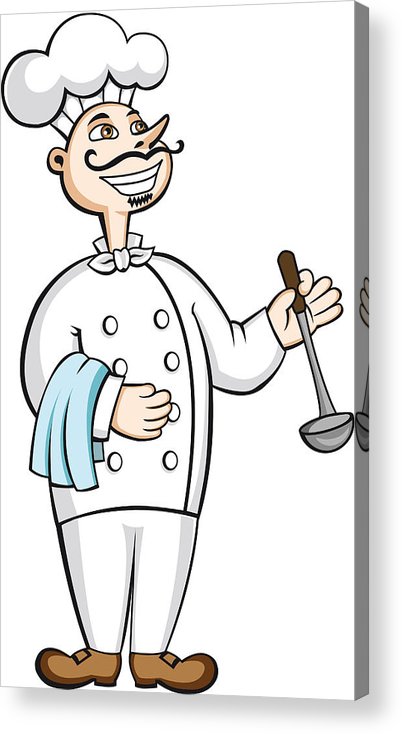 402x734 cartoon italian chef acrylic print - Italian Chef Drawing