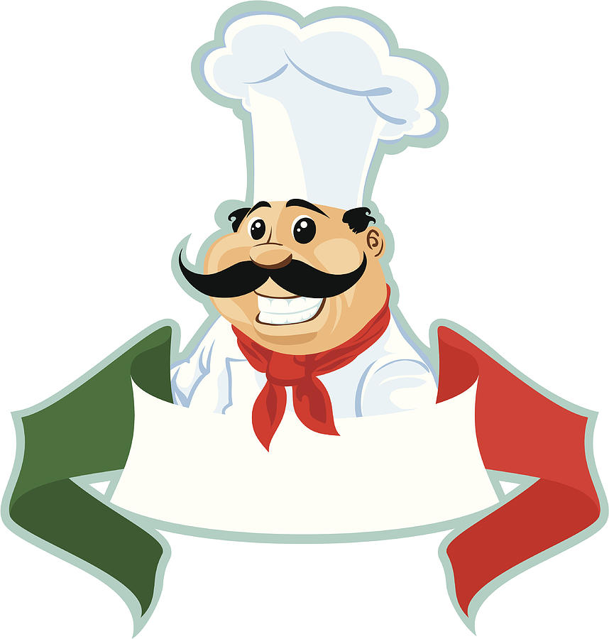 858x900 italian chef cook label - Italian Chef Drawing