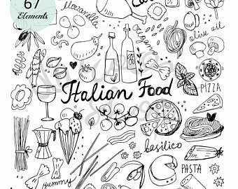 Italian Food Drawing at PaintingValley.com | Explore collection of ...