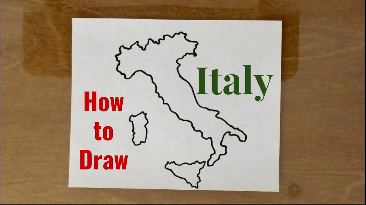 1280x720 How To Draw Italy - Italy Drawing