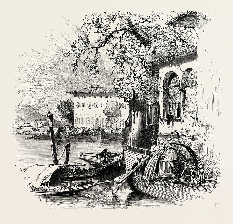 900x868 Lecco, Lago Di Como, The Italian Lakes, Italy Drawing - Italy Drawing