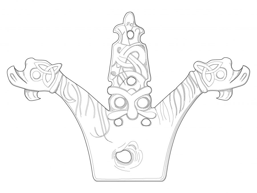 900x677 drawing of a mystery item vikings in the east midlands - Item Drawing