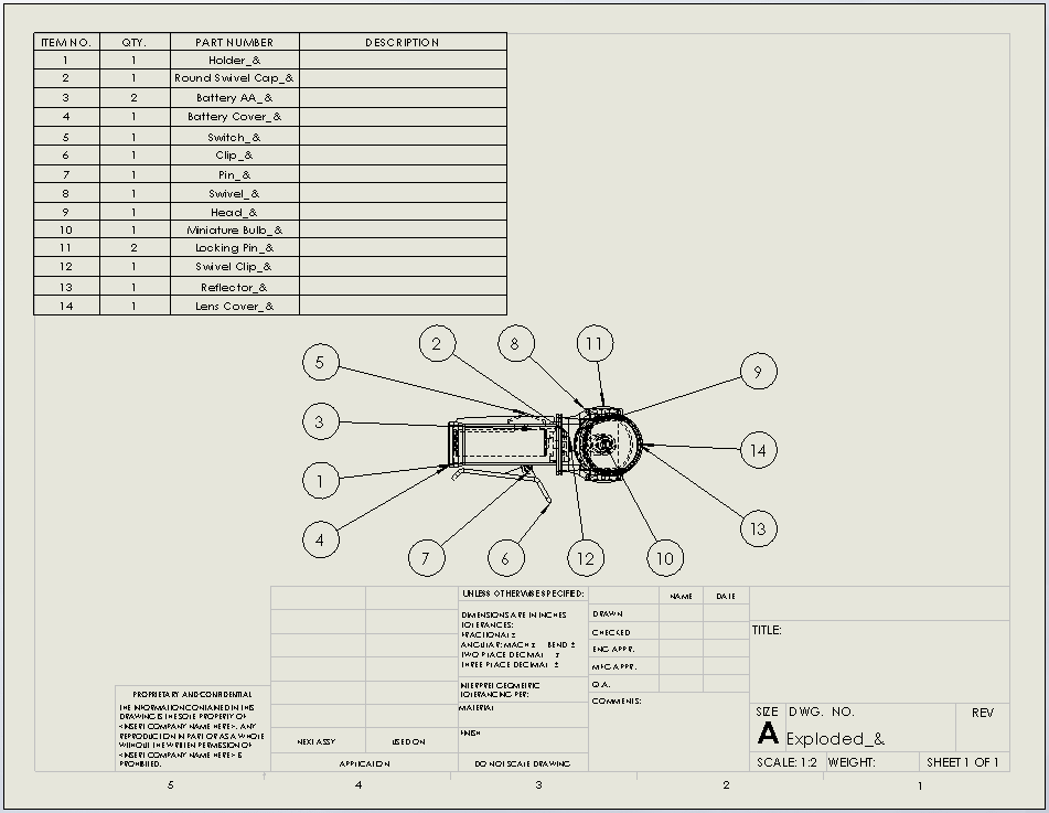 951x737 how to use solidworks auto balloon for components hidden from view - Item Drawing