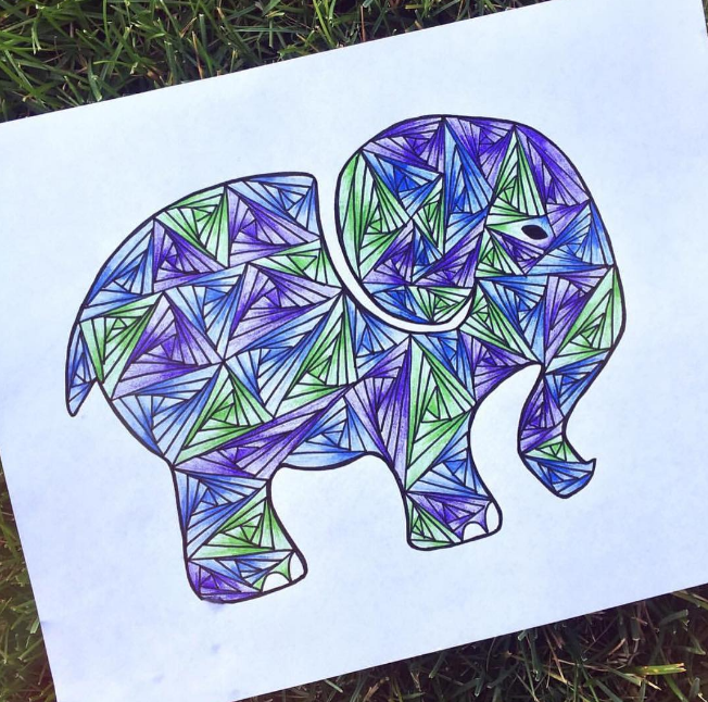 652x646 ivory ella elephant art! drawings in art - Ivory Ella Elephant Drawing