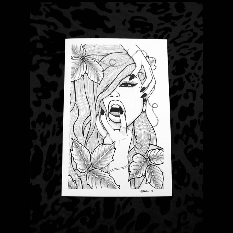 794x794 poison ivy drawing etsy - Ivy Drawing
