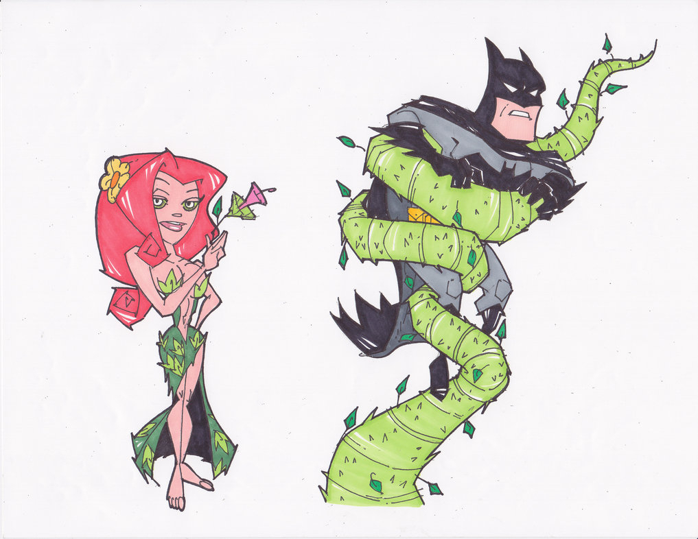 1017x786 poison ivy vine drawing poison ivy vs batmanhclix - Ivy Vine Drawing