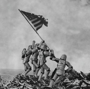 375x370 Raising The Flag On Iwo Jima - Iwo Jima Flag Raising Drawing