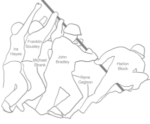 300x247 february out of the box - Iwo Jima Flag Raising Drawing