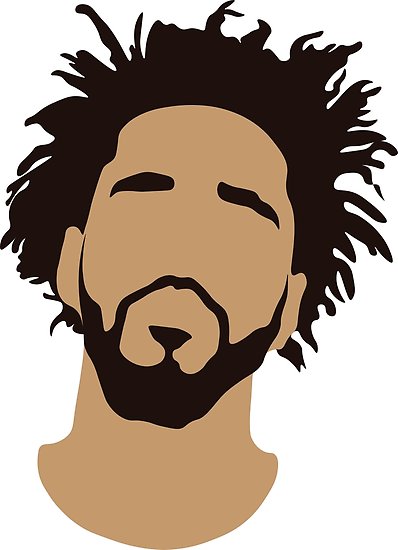 398x550 J Cole Silhouette Posters - J Cole Drawing