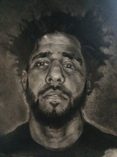 375x500 J Cole Drawing - J Cole Drawing