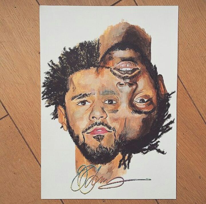720x713 Cole World Photo Black Artwork Pride Art, Dope Art, Artist Art - J Cole Drawing