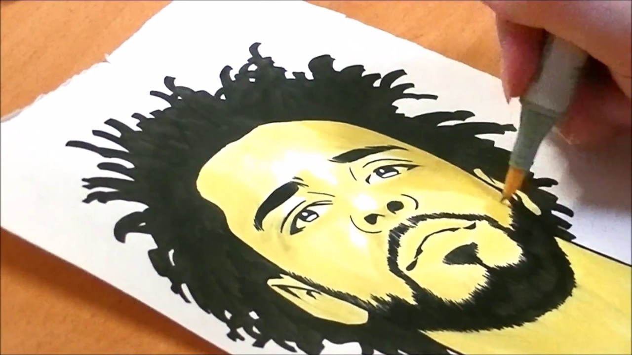 1280x720 Drawing J Cole, Kendrick, Chance The Rapper Phonte - J Cole Drawing