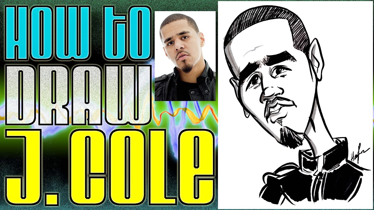 1280x720 How To Draw A Quick Caricature J Cole - J Cole Drawing Step By Step