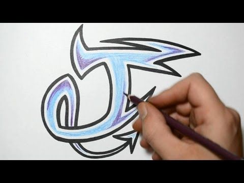 480x360 How To Draw Graffiti Characters - J Drawing
