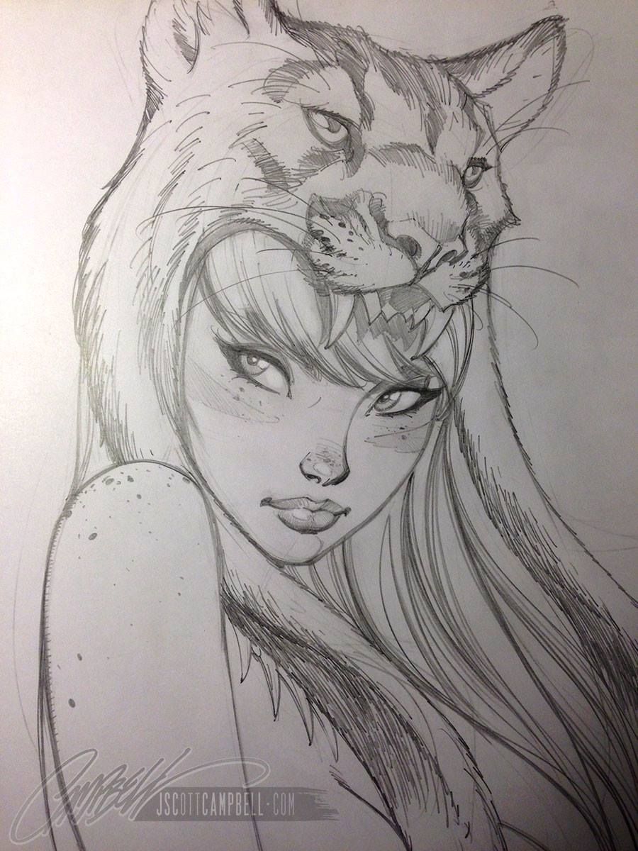 900x1200 Art Vault Art - J Scott Campbell Drawing