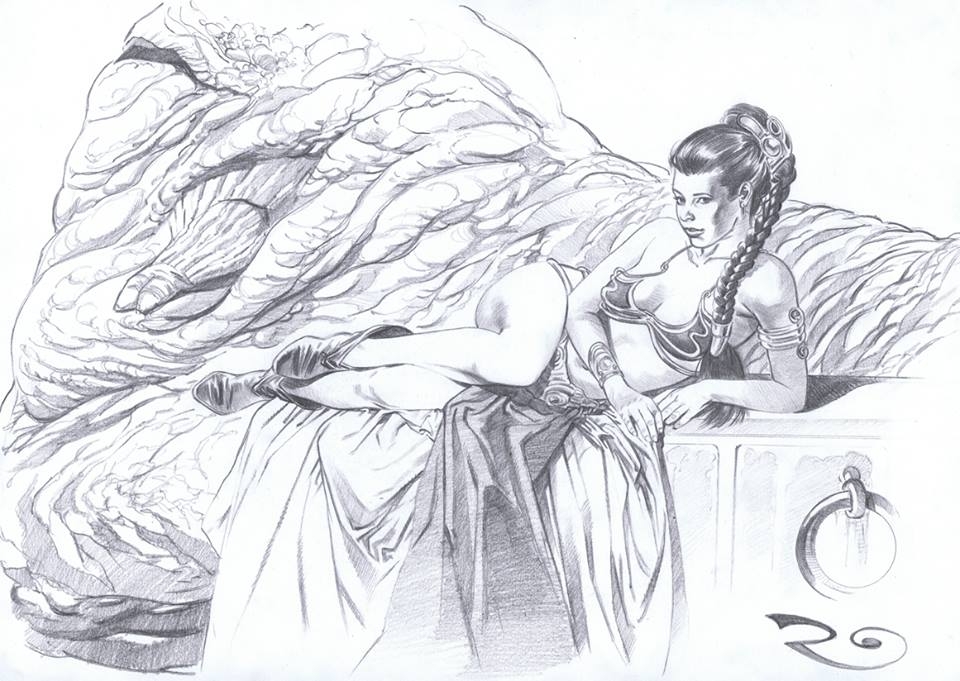 960x681 David Roach - Jabba The Hutt Drawing