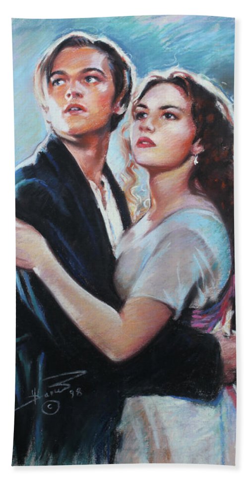 500x967 Titanic Jack And Rose Beach Towel For Sale - Jack And Rose Drawing