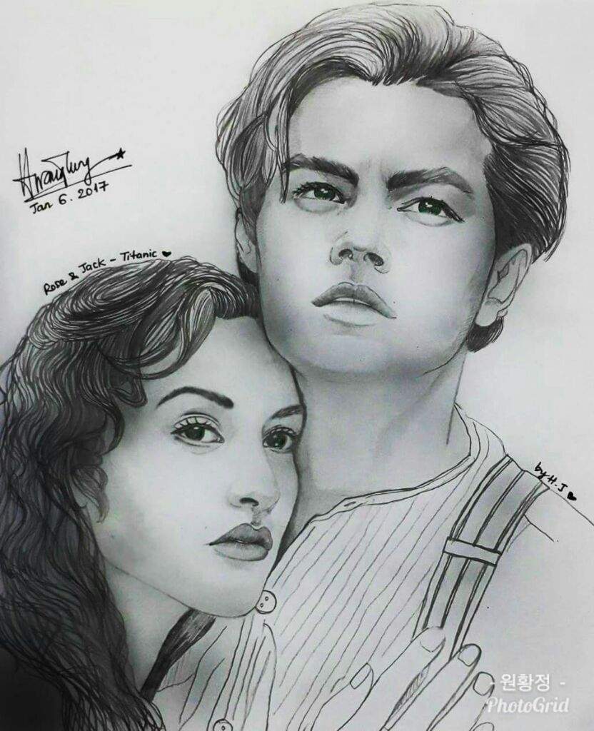 832x1024 Titanic Couple - Jack And Rose Drawing. 