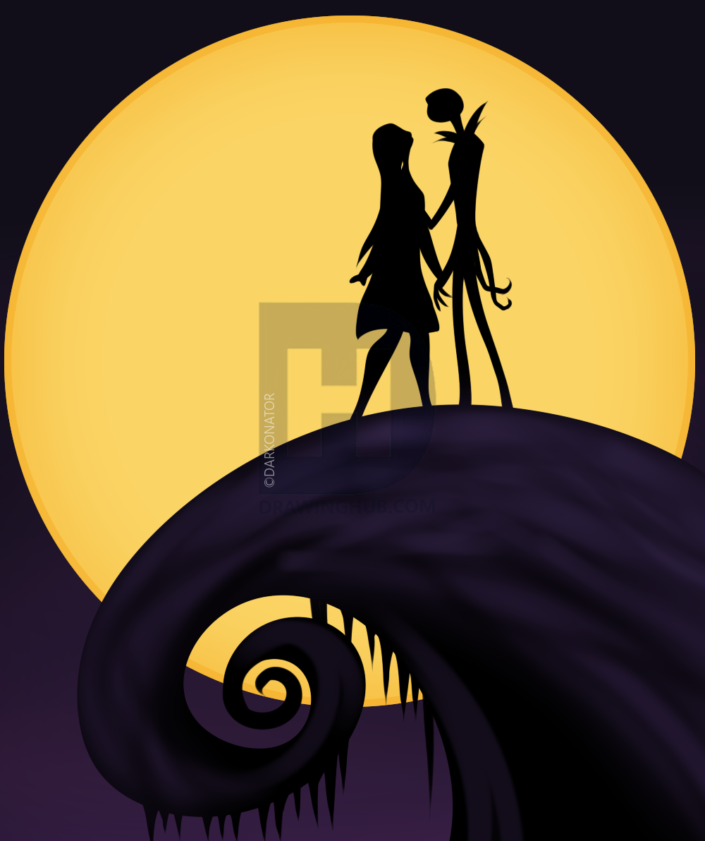 1000x1192 How To Draw Jack And Sally, Step - Jack And Sally Drawings