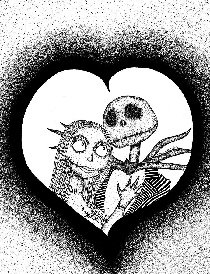 690x900 Jack And Sally Drawing - Jack And Sally Drawings
