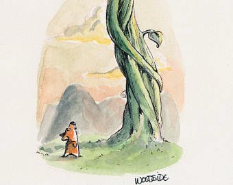 340x270 Jack Beanstalk Print Etsy - Jack And The Beanstalk Drawing