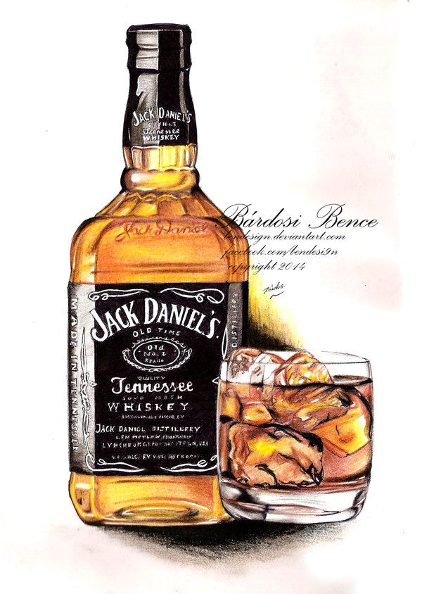 600x844 Jack Daniel - Jack Daniels Drawing