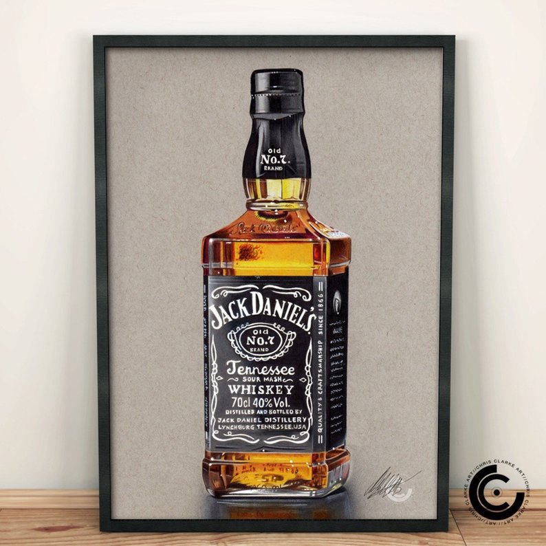 794x794 Jack Daniels Limited Edition Print Etsy - Jack Daniels Drawing