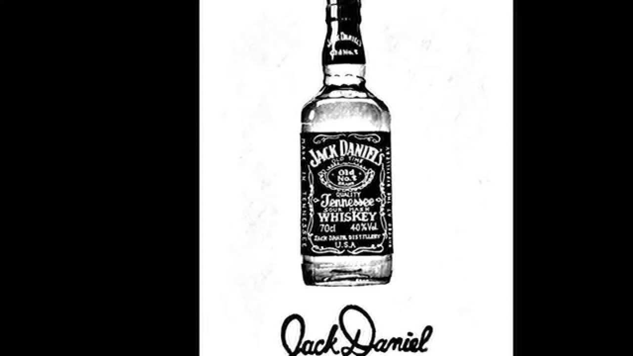 1280x720 Realistic Drawing Of Jack Daniel's Whiskey - Jack Daniels Drawing