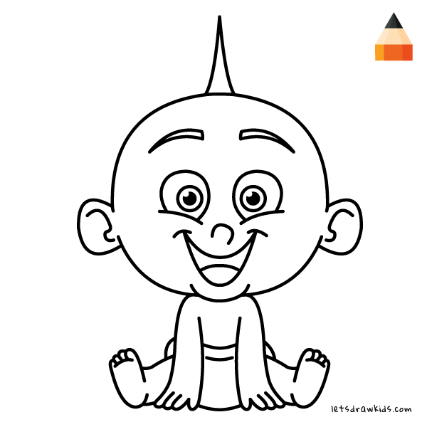 600x600 how to draw jack jack from the incredibles how to draw - Jack Drawing