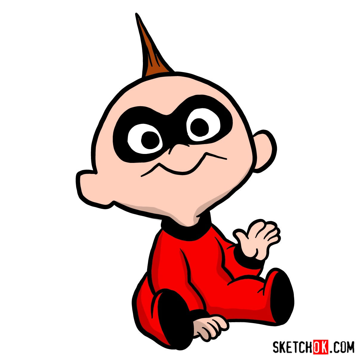 1200x1200 how to draw jack jack from the incredibles - Jack Drawing