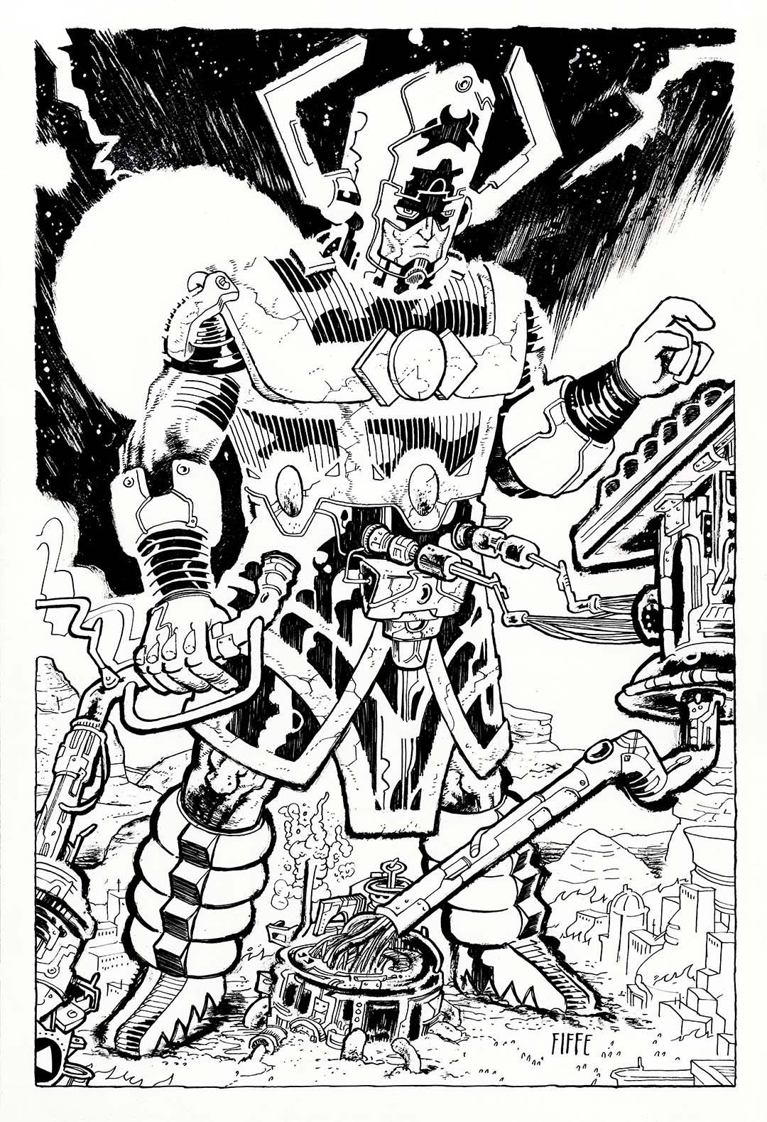 1080x1579 michel fiffe g a l a c t u s - Jack Kirby Drawing