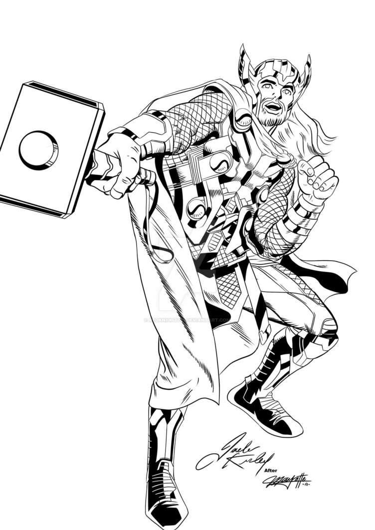 752x1063 Thor Mcu - Jack Kirby Drawing