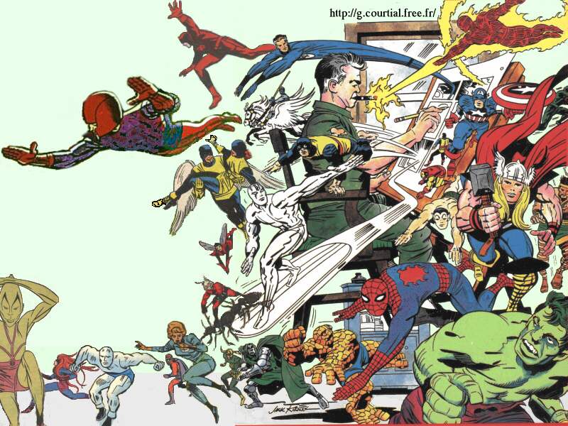 800x600 Top Ten Most Influential Comics Artists - Jack Kirby Drawing