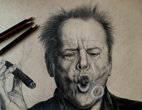 600x467 Jack Nicholson Drawing On Behance - Jack Nicholson Drawing