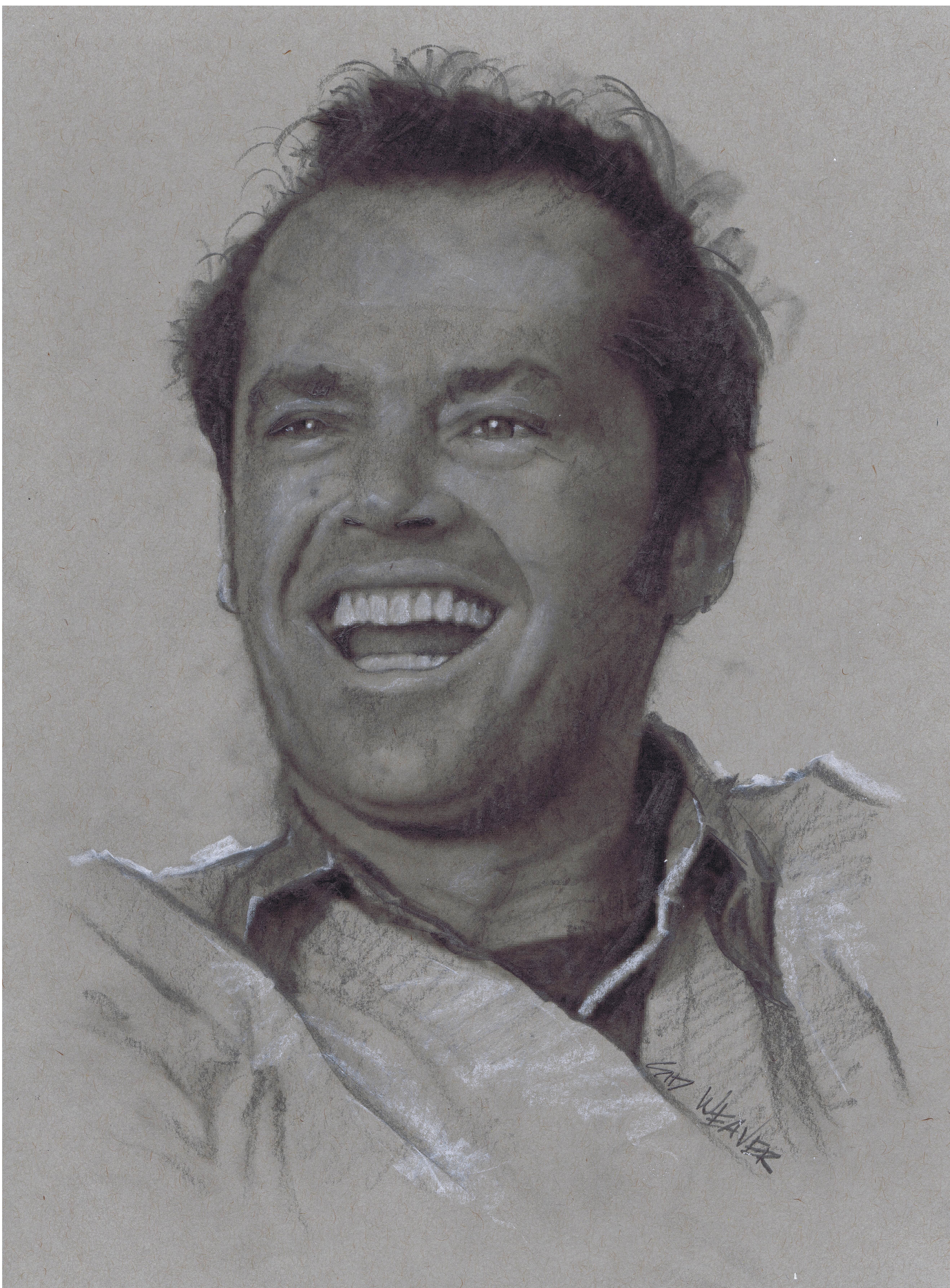 5271x7143 Sid Weaver Artwork Jack Nicholson Original Drawing Pencil - Jack Nicholson Drawing