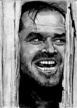 248x350 How To Draw Jack Nicholson, The Shining Sketches And Caricature - Jack Nicholson Drawing