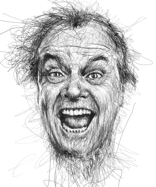 500x600 Vince Low - Jack Nicholson Drawing