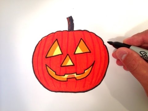 480x360 How To Draw A Jack O' Lantern Pumpkin - Jack O Lantern Drawing
