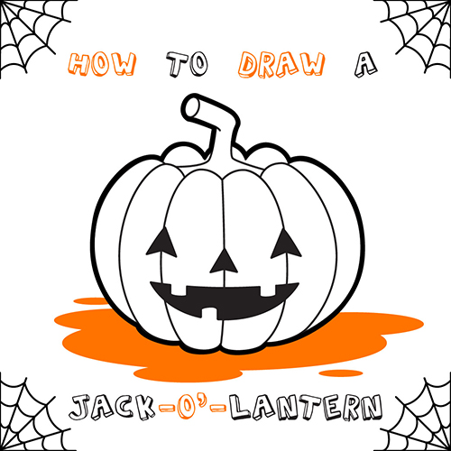 500x500 How To Draw Jack O Lantern - Jack O Lantern Drawing